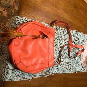 Chloe crossbody bag coral orange